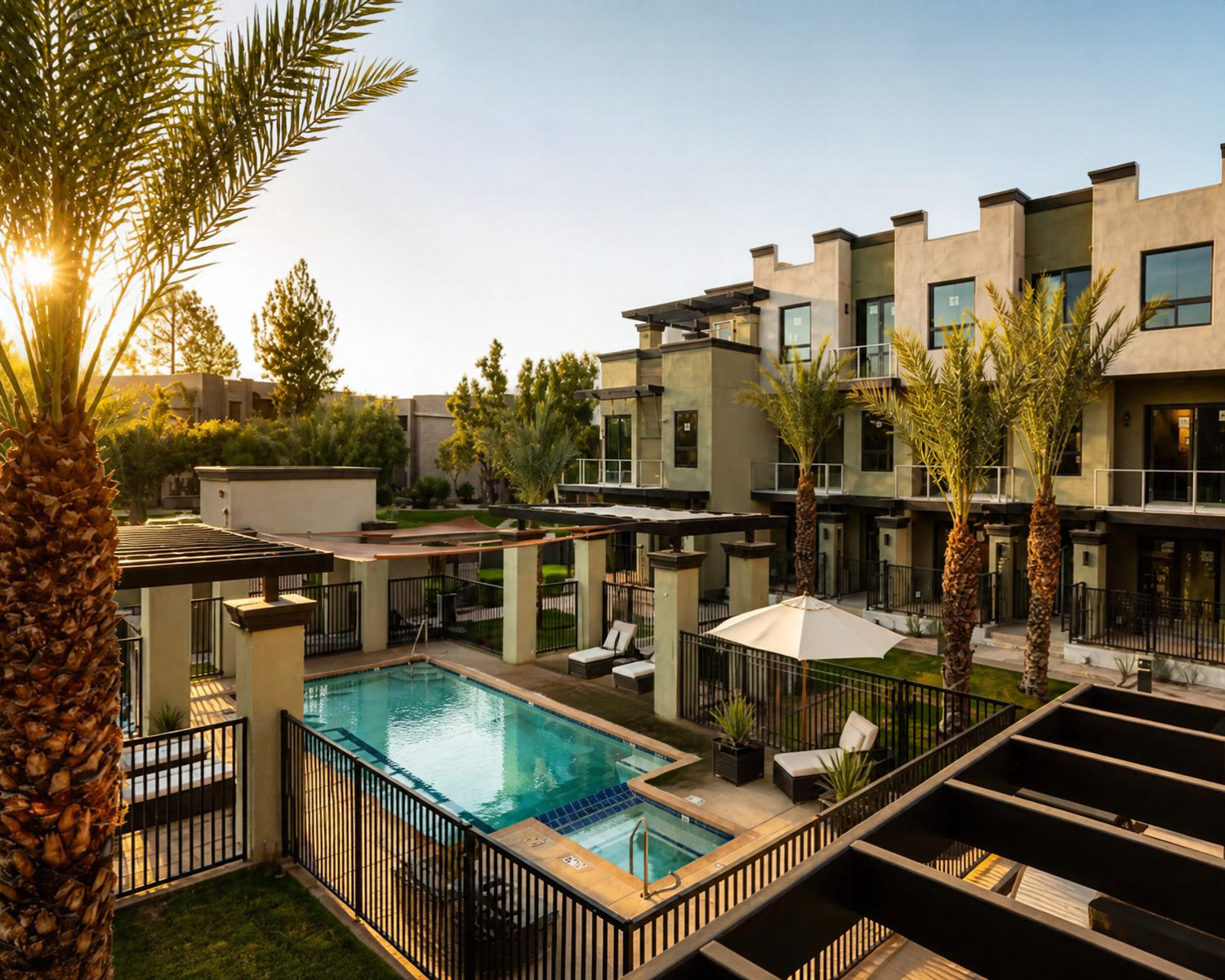 Resort pool and spa at The Seneca Collection